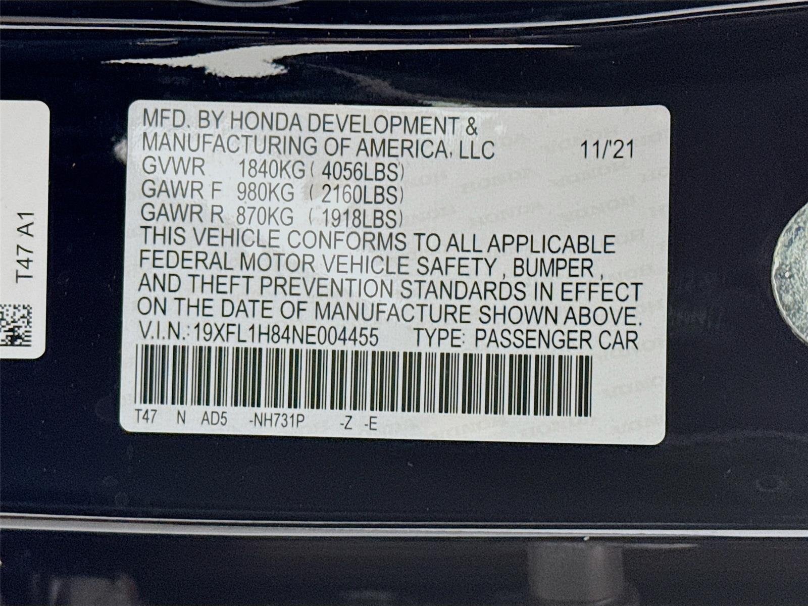 2022 Honda Civic Sport Touring