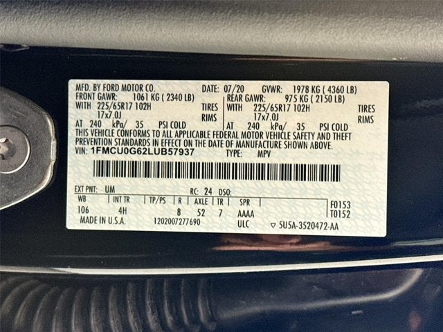 2020 Ford Escape SE