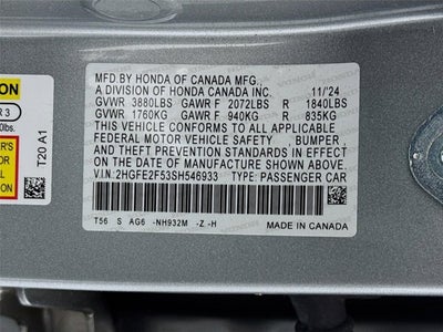 2025 Honda Civic Sport