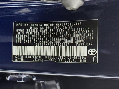 2022 Toyota Corolla LE