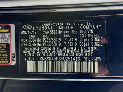 2017 Hyundai Santa Fe SE Ultimate