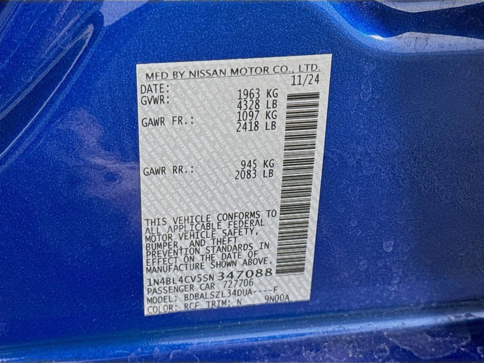 2025 Nissan Altima SR