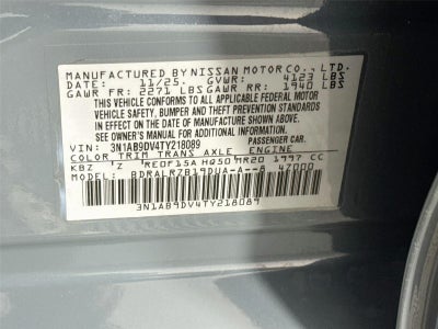 2026 Nissan Sentra SR