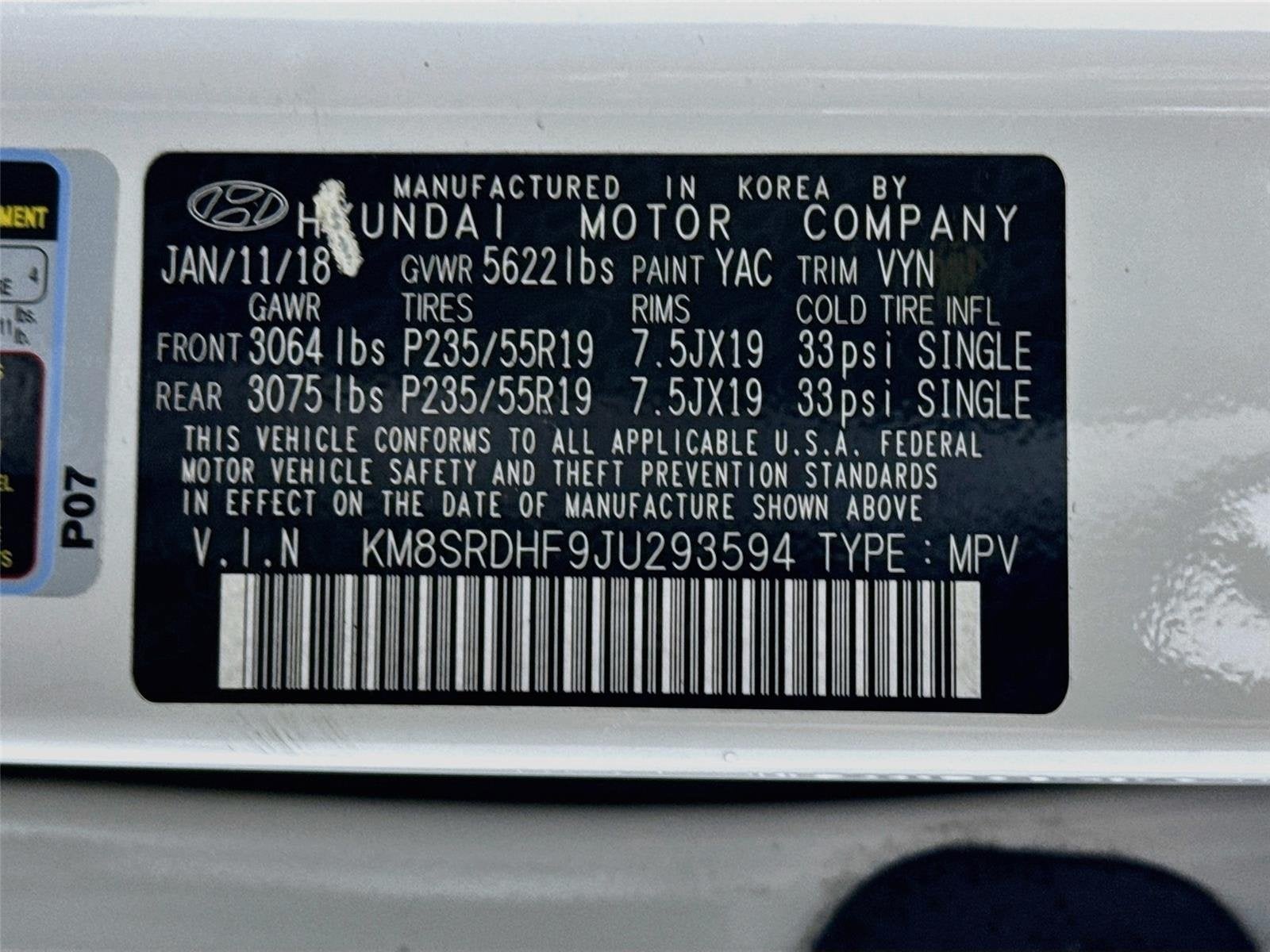 2018 Hyundai Santa Fe Limited Ultimate