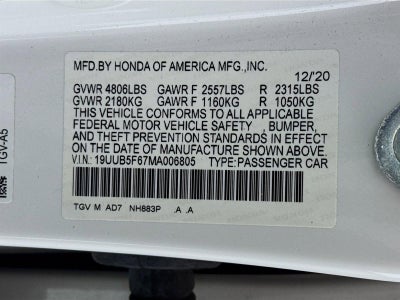 2021 Acura TLX w/Advance Package