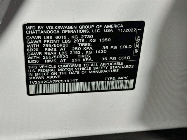 2023 Volkswagen Atlas 3.6L V6 SEL R-Line Black