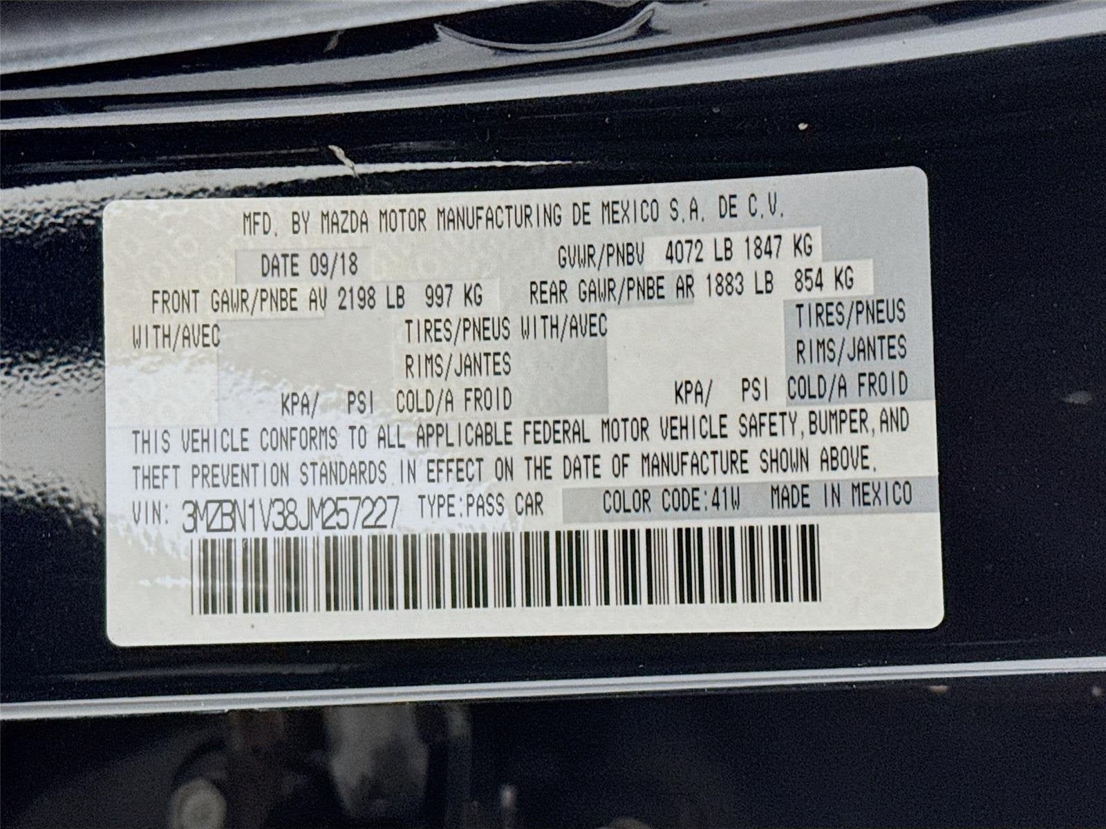 2018 Mazda Mazda3 4-Door Touring