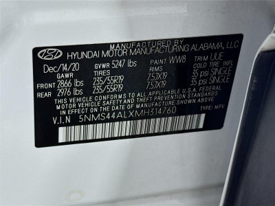 2021 Hyundai Santa Fe Limited