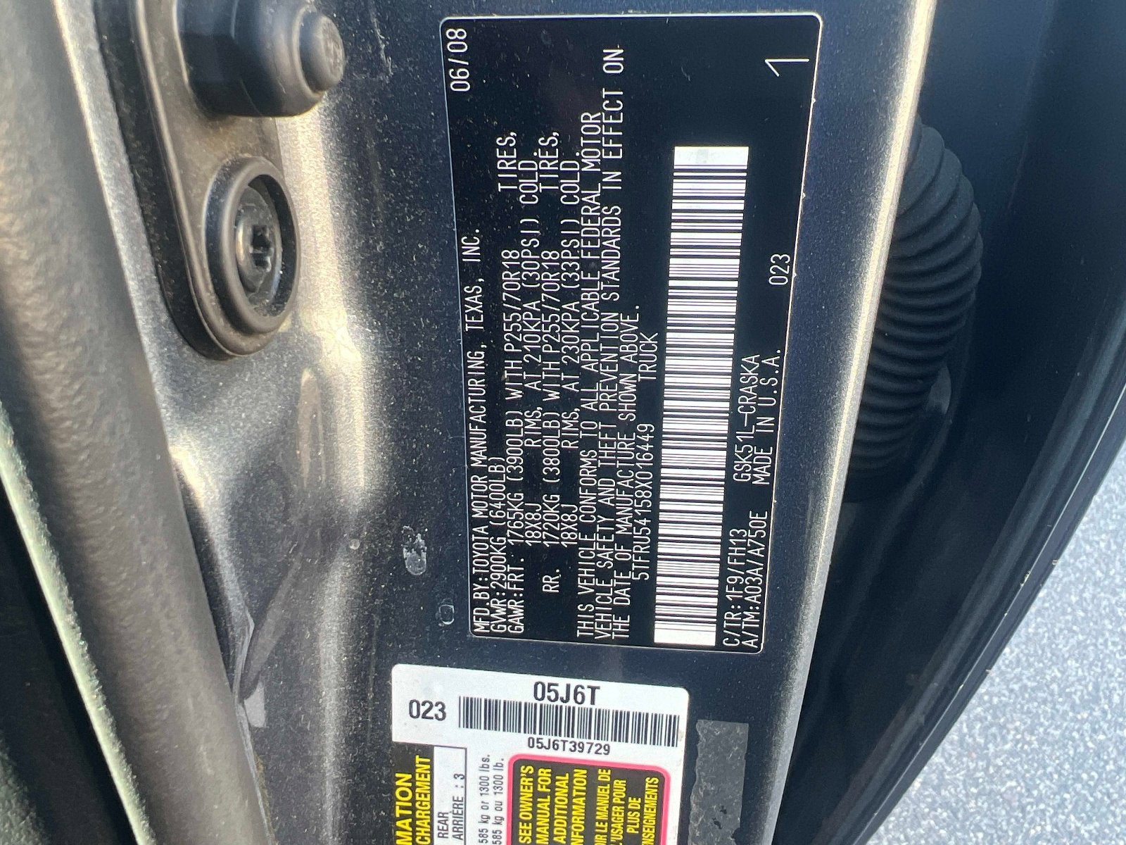 2008 Toyota Tundra 2WD Truck Base