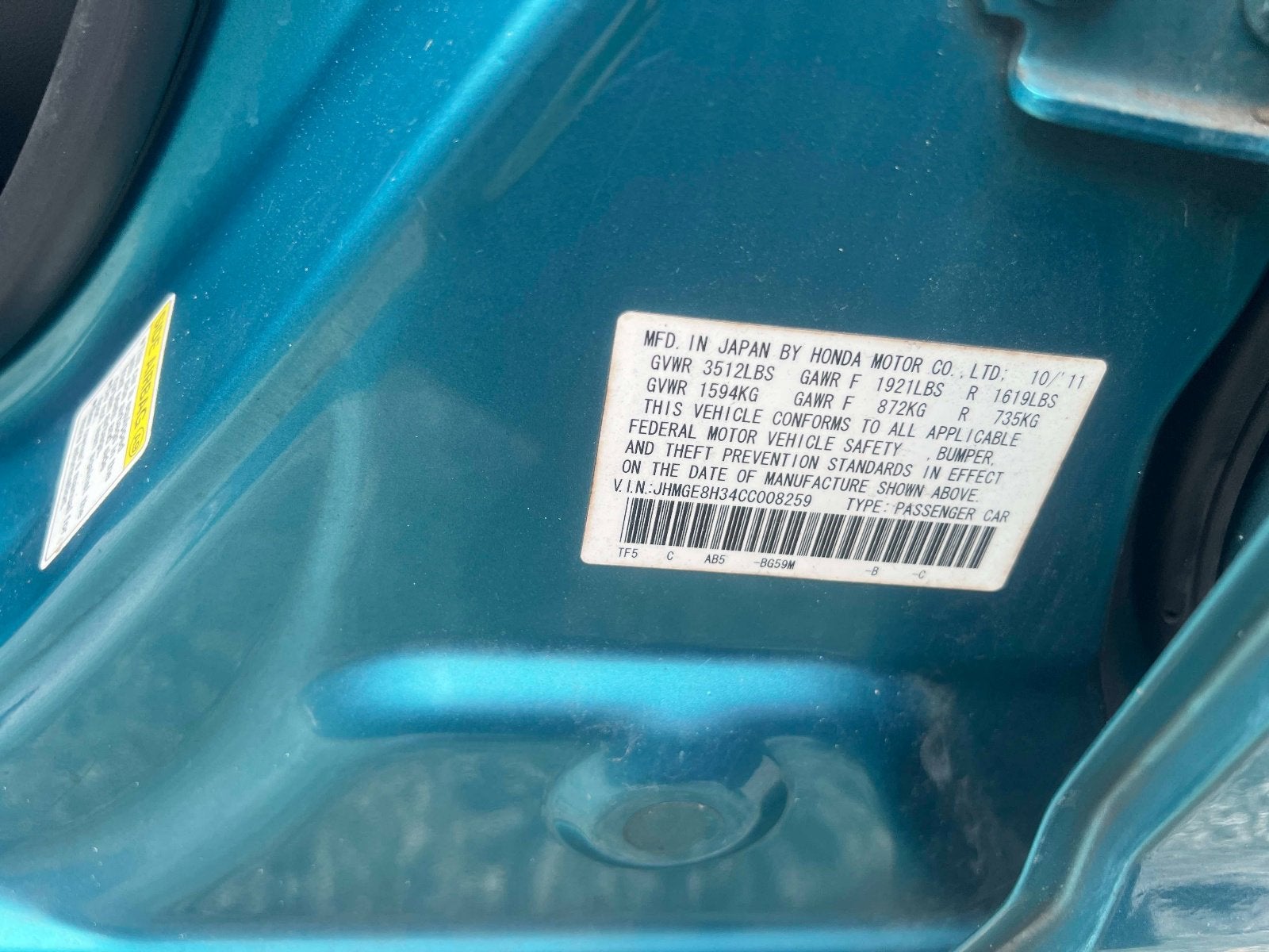 2012 Honda Fit Base