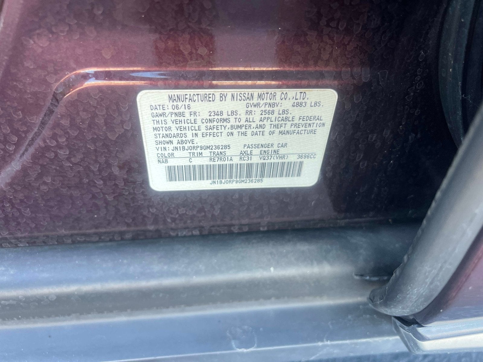 2016 INFINITI QX50 Base