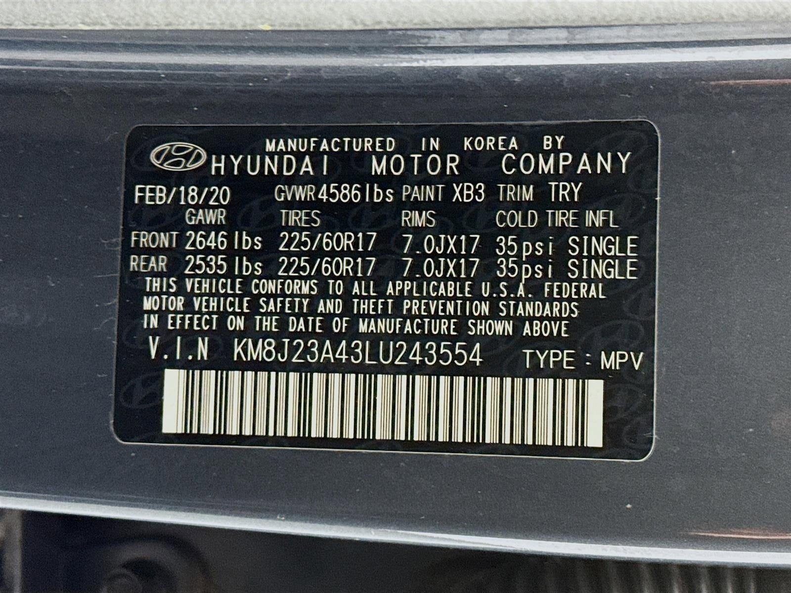 2020 Hyundai Tucson SE