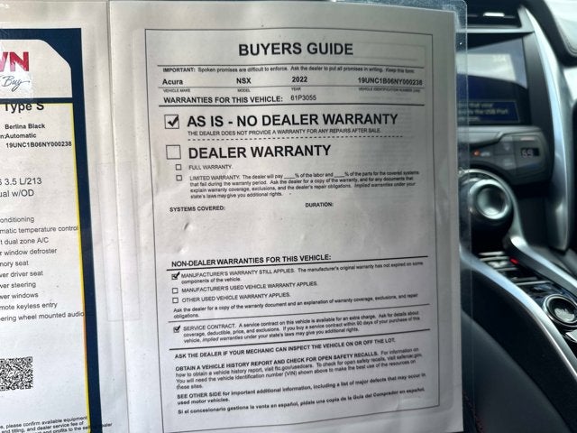 2022 Acura NSX Type S