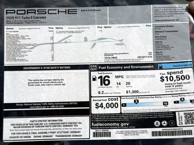 2025 Porsche 911 Turbo