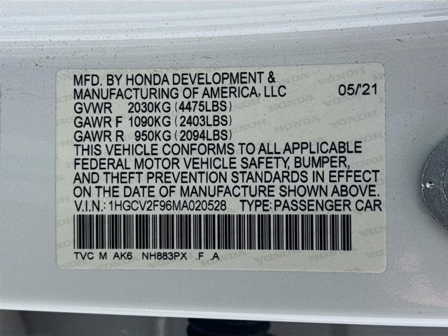 2021 Honda Accord Touring 2.0T