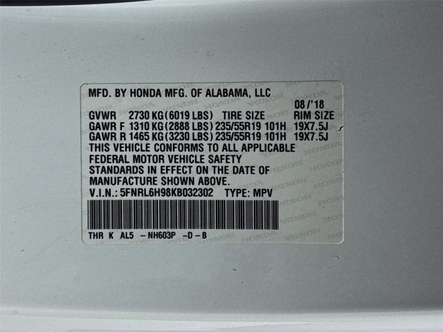 2019 Honda Odyssey Elite