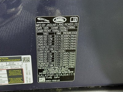 2026 Land Rover Range Rover SE