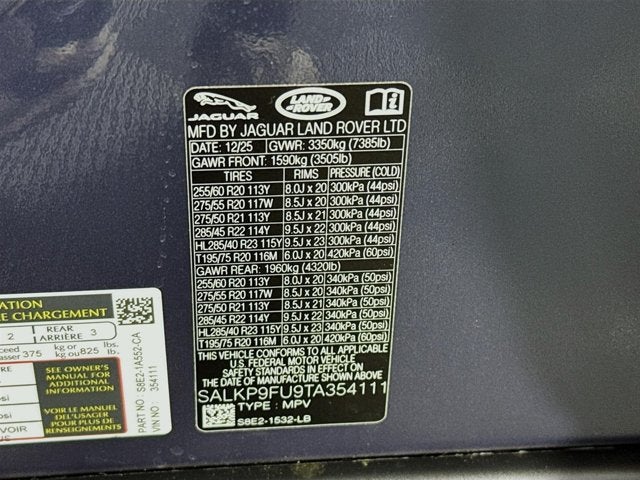 2026 Land Rover Range Rover SE