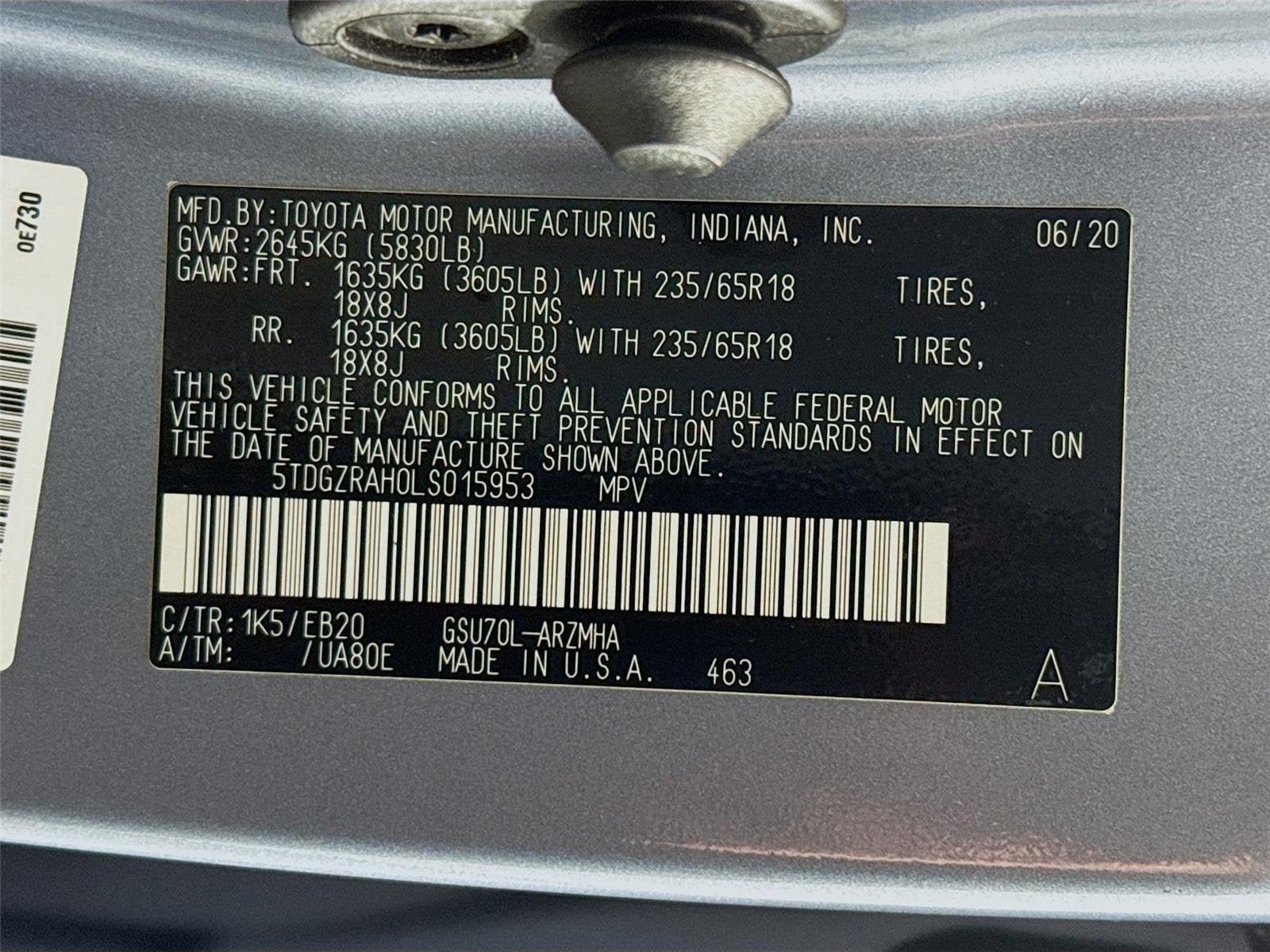 2020 Toyota Highlander XLE
