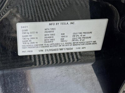 2021 Tesla Model Y Standard Range
