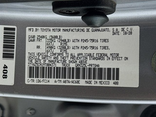 2021 Toyota Tacoma 2WD SR5