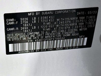 2023 Subaru Outback Touring XT