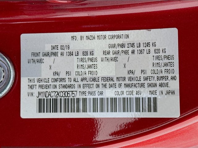 2019 Mazda Mazda MX-5 Miata Club