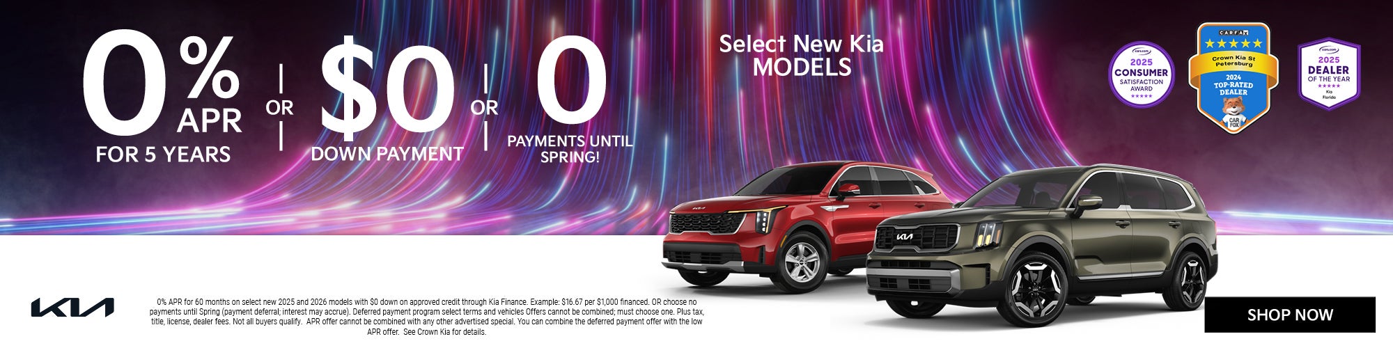 Select New Kia Models