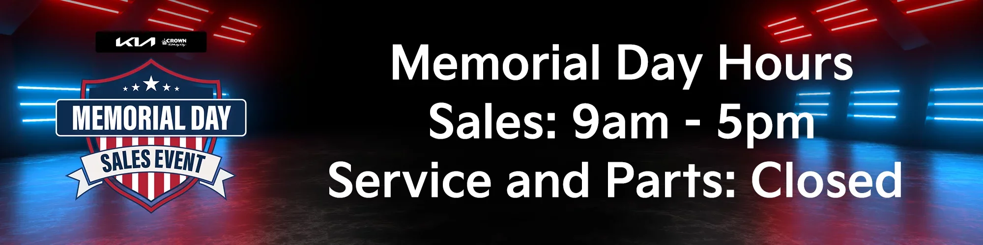 Memorial Day Hours