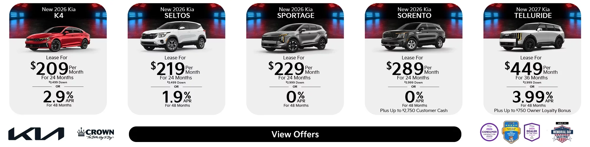 New 2026 Kia K4, Celts, Sportage, Sorento, 2027 Telluride